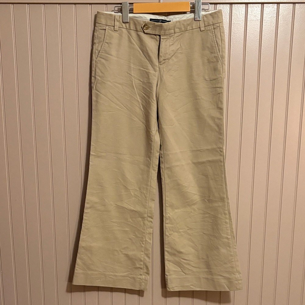 GAP Women's Tan Wide-Leg Trousers